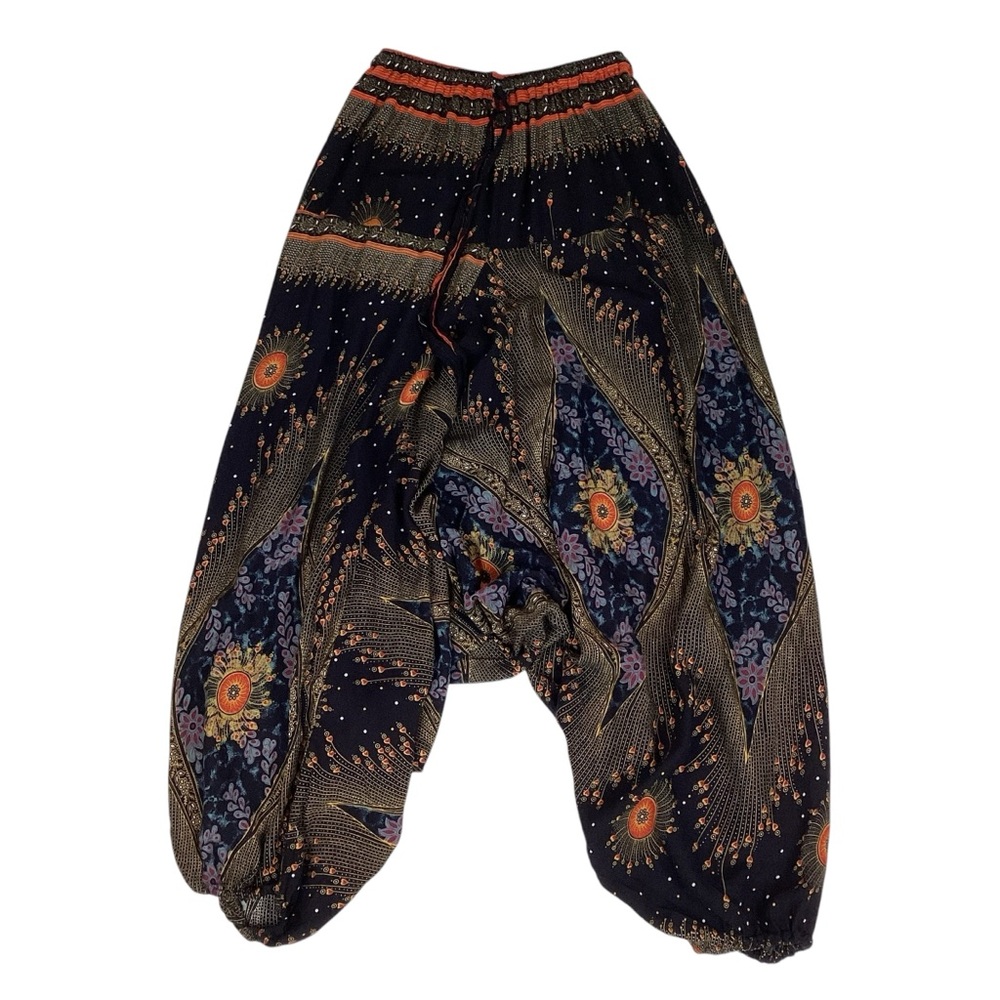 Bohemian Pants Wide Leg Floral Geo Print